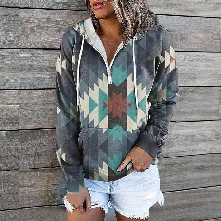 Female Ethnic Tribal Hoodie Coat