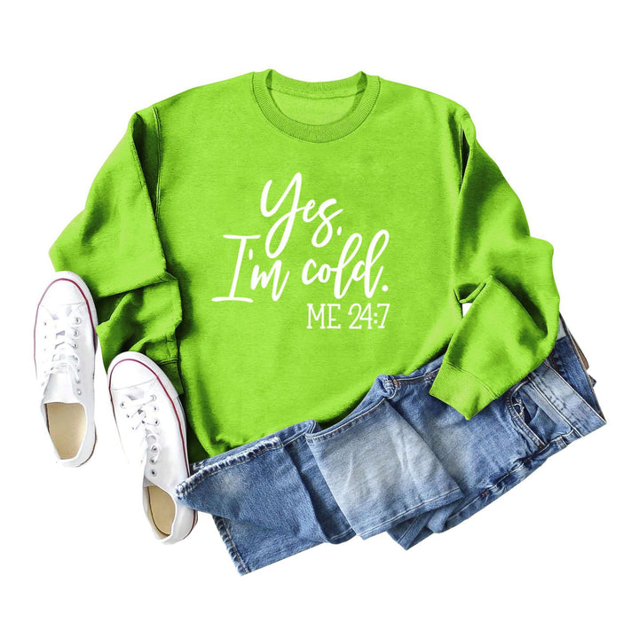Letter Print Sweatshirt Crew Neck Cotton Women's Retro Fashion