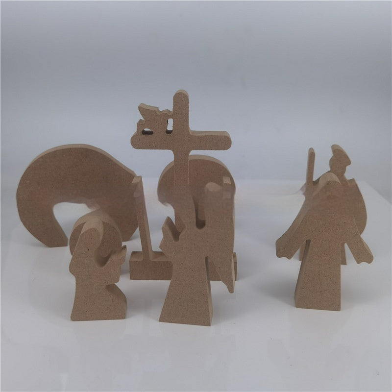 Easter Scene Wooden Decoration