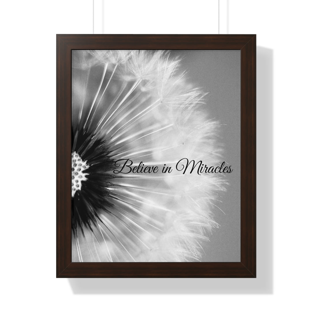 BELIEVE IN MIRACLES=Framed Vertical Poster
