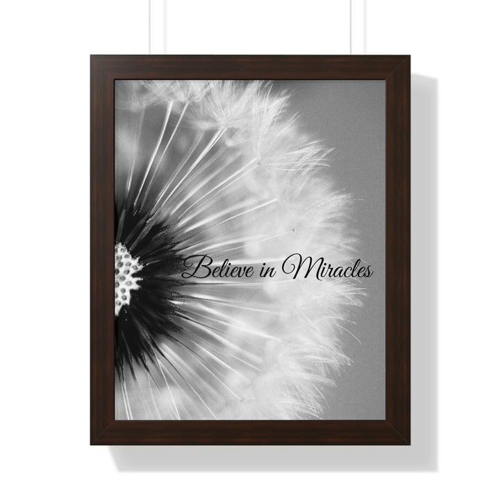 BELIEVE IN MIRACLES=Framed Vertical Poster