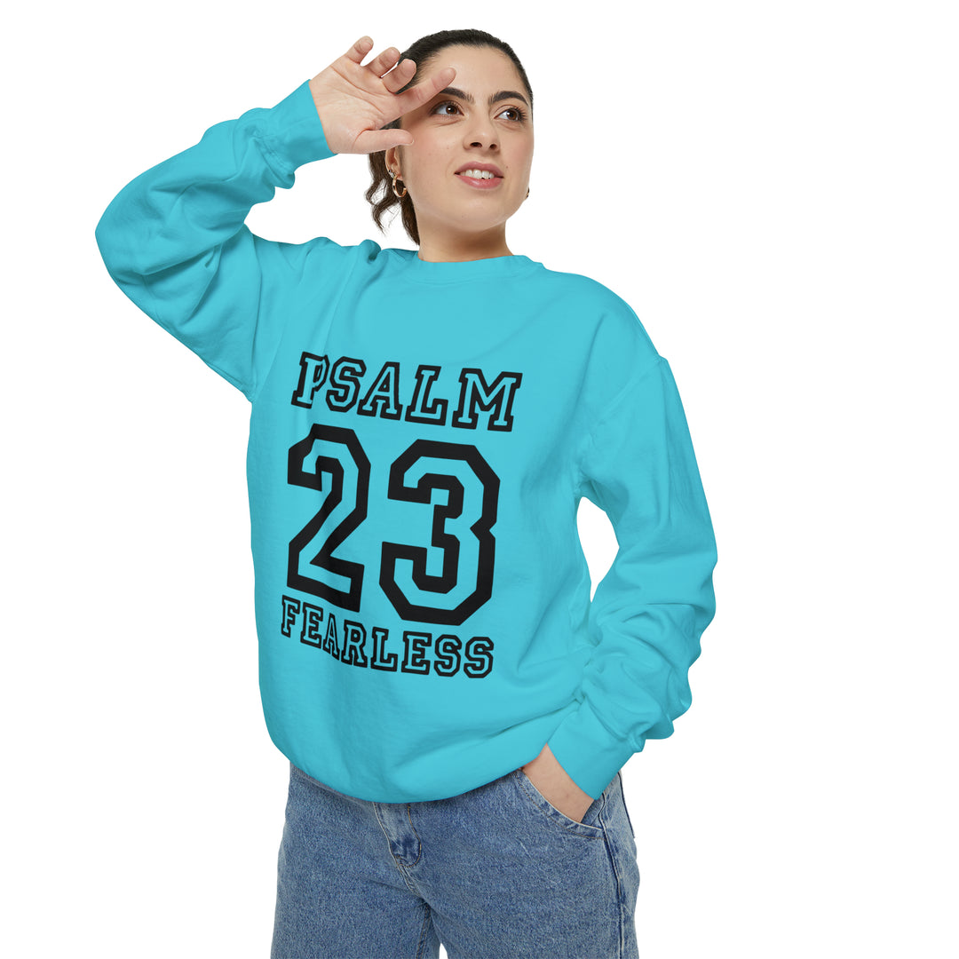 Psalm 23 Unisex Garment-Dyed Sweatshirt