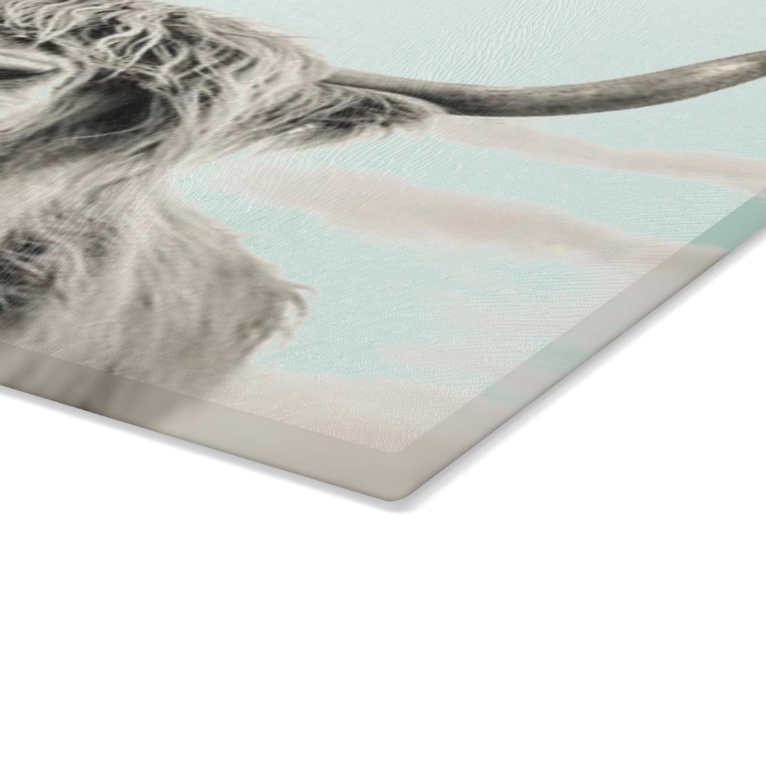 Black & White Cow Glass Cutting Board