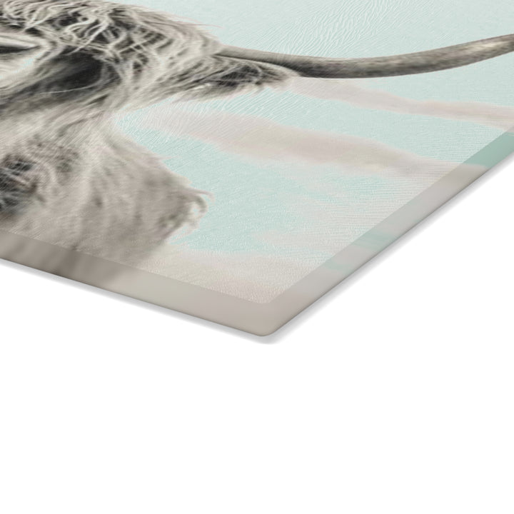 Black & White Cow Glass Cutting Board