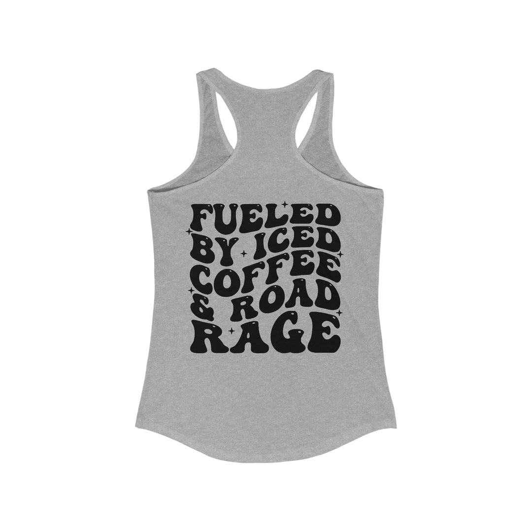 Fueled by ice coffee-Women's Ideal Racerback Tank