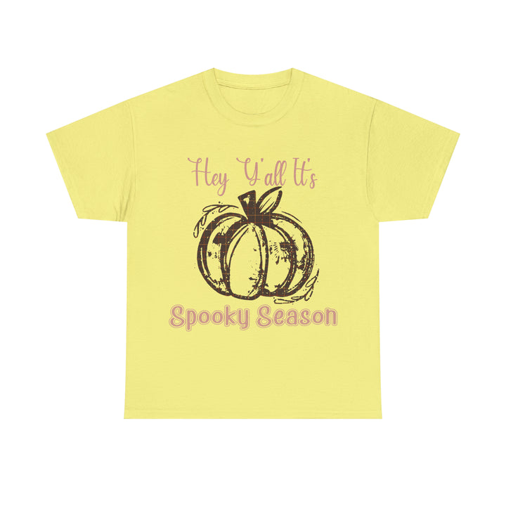 Hey Yall its spooky season-Unisex Heavy Cotton Tee