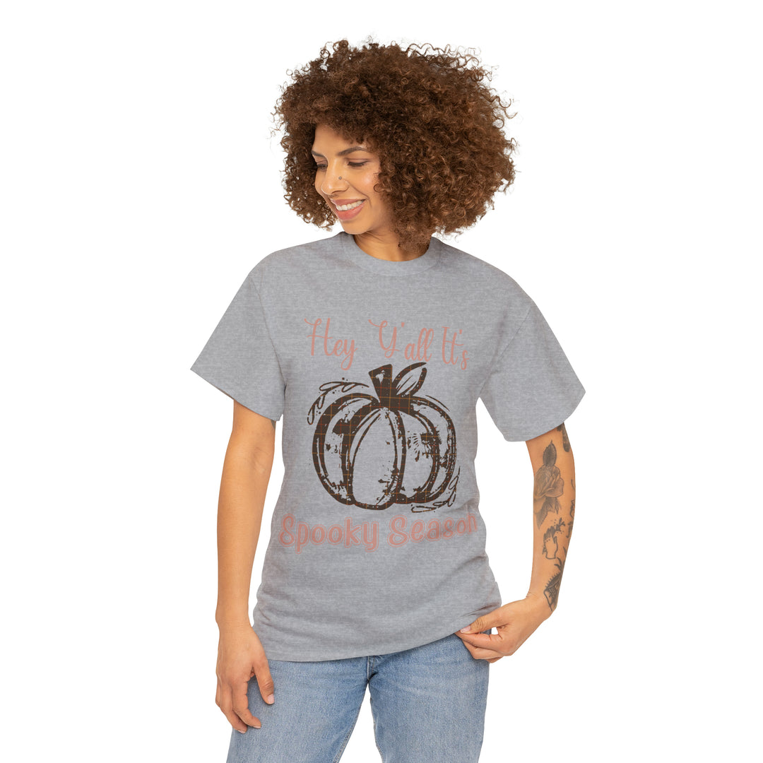 Hey Yall its spooky season-Unisex Heavy Cotton Tee