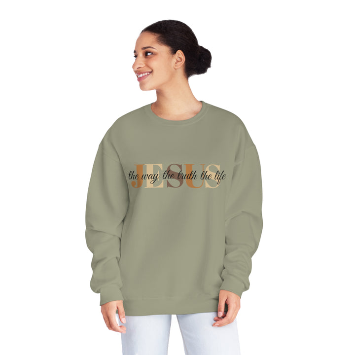 Jesus The Way The Truth The Life Unisex NuBlend® Crewneck Sweatshirt