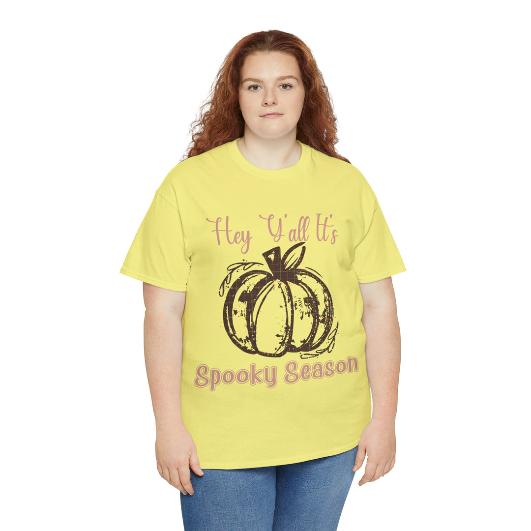 Hey Yall its spooky season-Unisex Heavy Cotton Tee