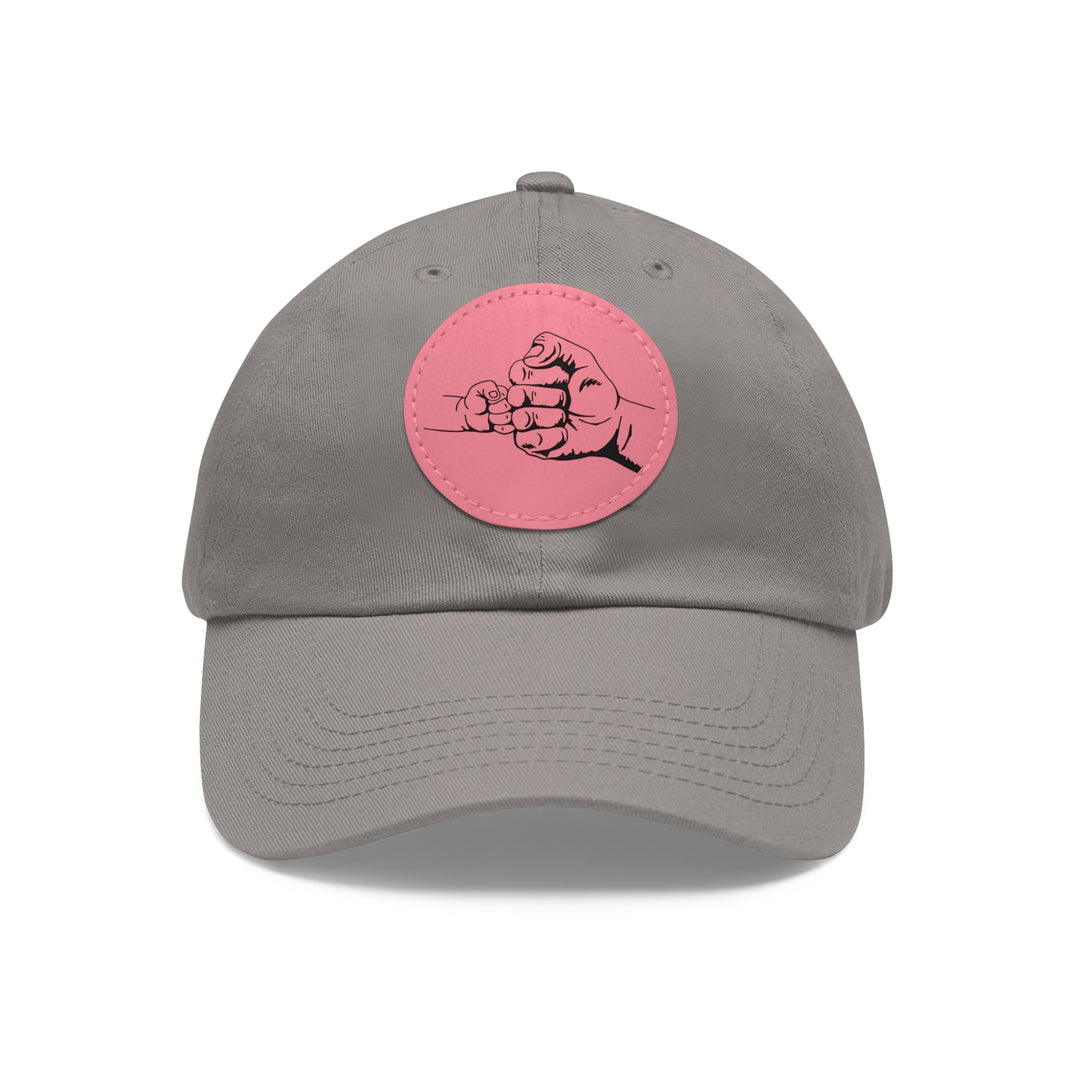 Dad Hat with Leather Patch (Round)