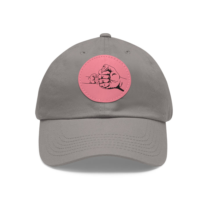 Dad Hat with Leather Patch (Round)