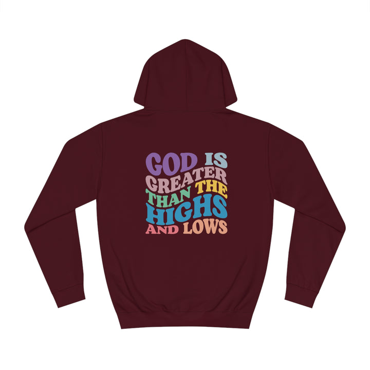 God Is Greater Unisex College Hoodie