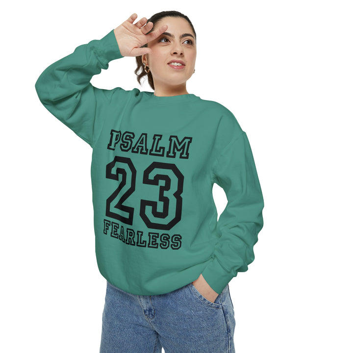 Psalm 23 Unisex Garment-Dyed Sweatshirt