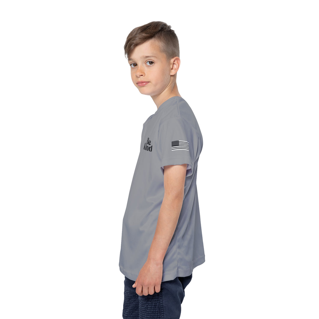 BE KIND-GREY-Kids Sports Jersey (AOP)