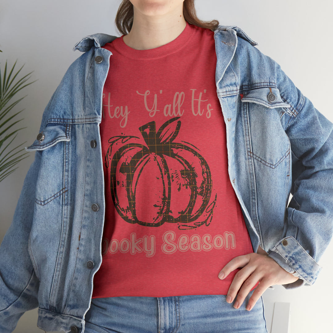 Hey Yall its spooky season-Unisex Heavy Cotton Tee