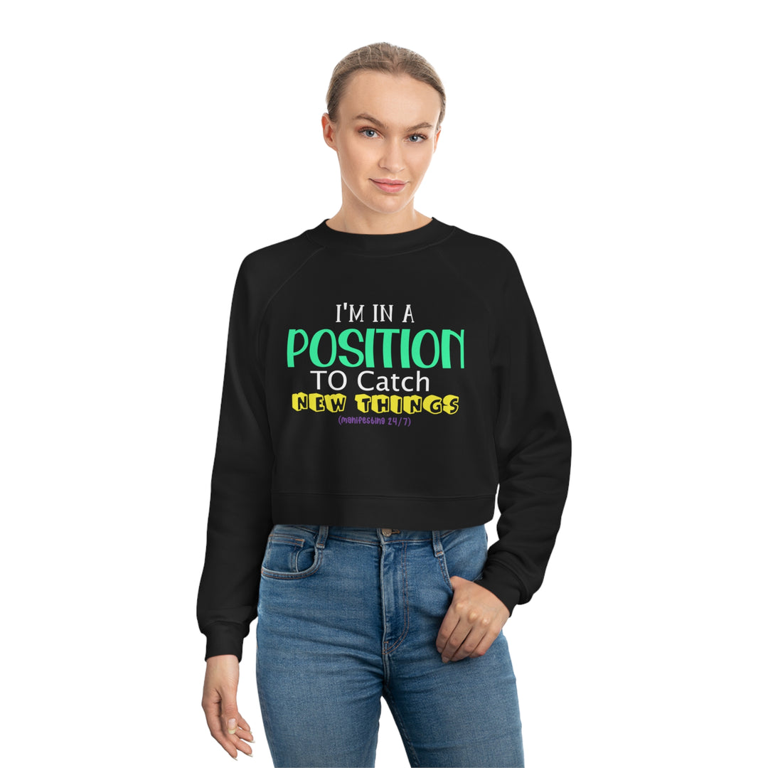 Manifesting 24/7-Women's Cropped Fleece Pullover
