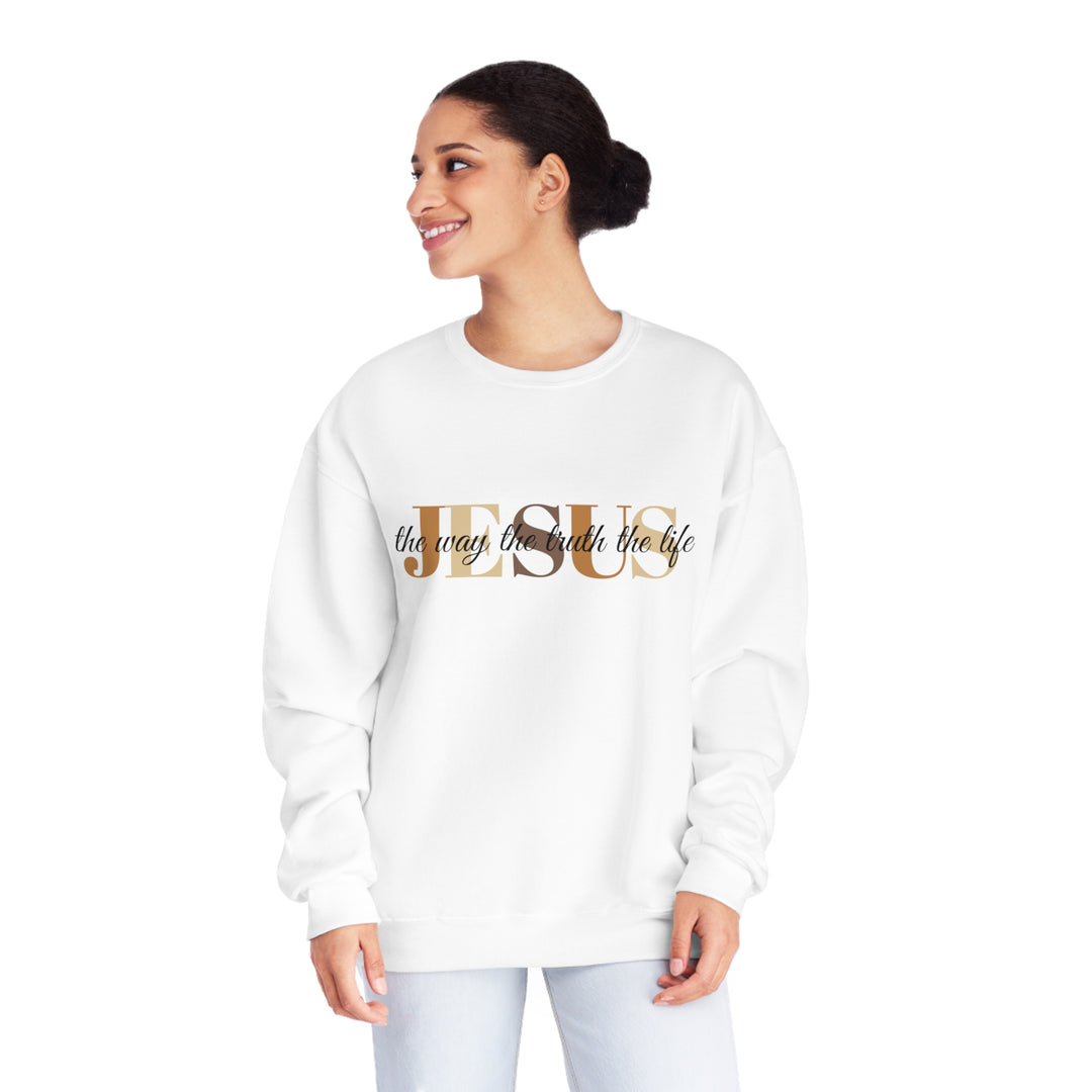 Jesus The Way The Truth The Life Unisex NuBlend® Crewneck Sweatshirt