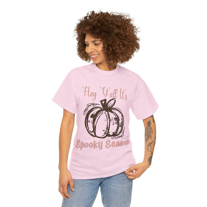 Hey Yall its spooky season-Unisex Heavy Cotton Tee