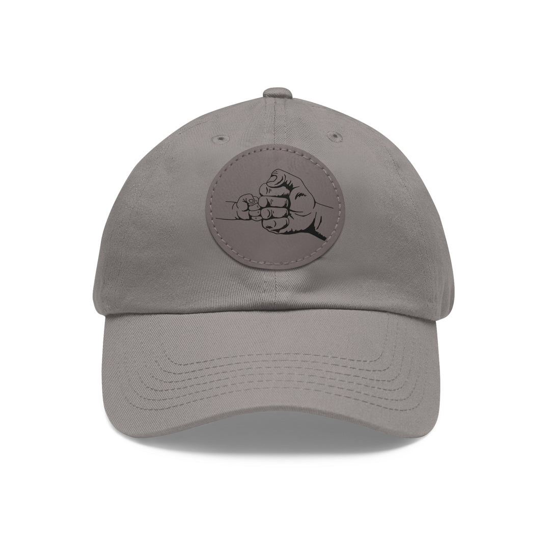 Dad Hat with Leather Patch (Round)