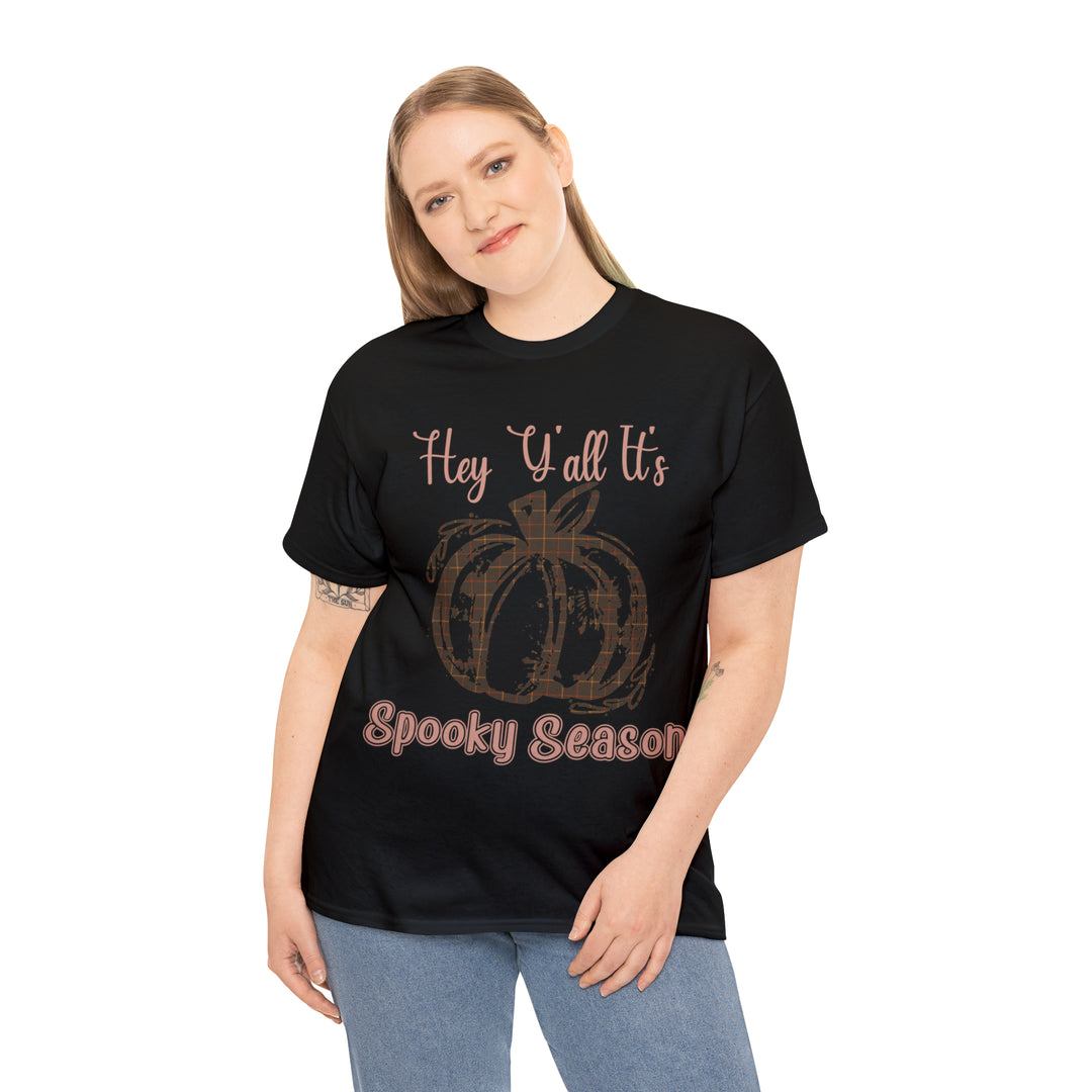 Hey Yall its spooky season-Unisex Heavy Cotton Tee