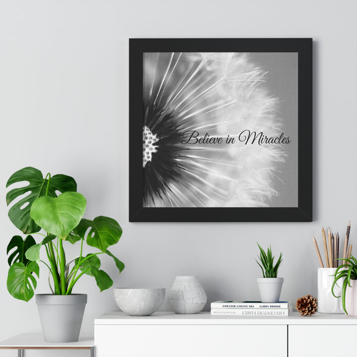 BELIEVE IN MIRACLES=Framed Vertical Poster