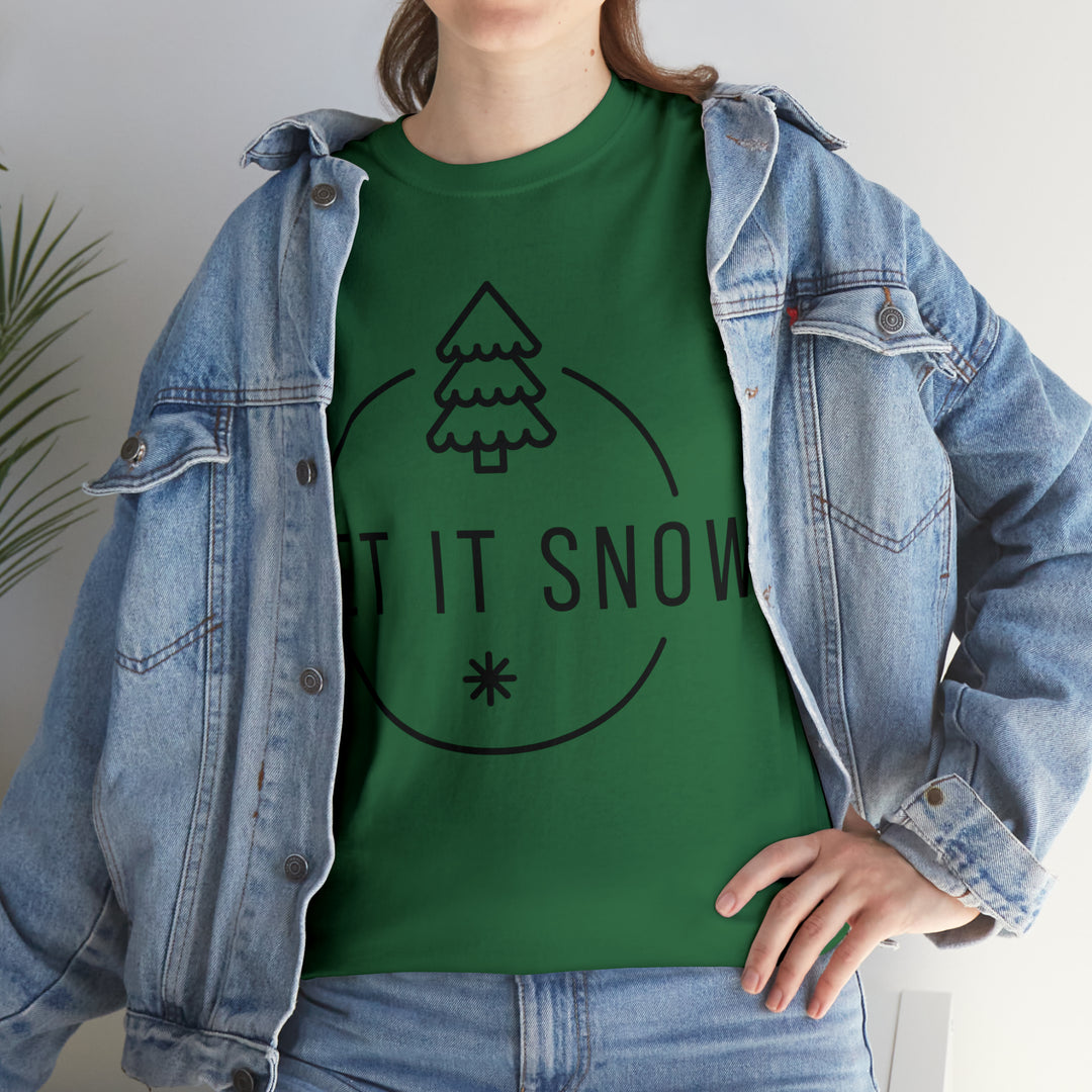 LET IT SNOW=Unisex Heavy Cotton Tee