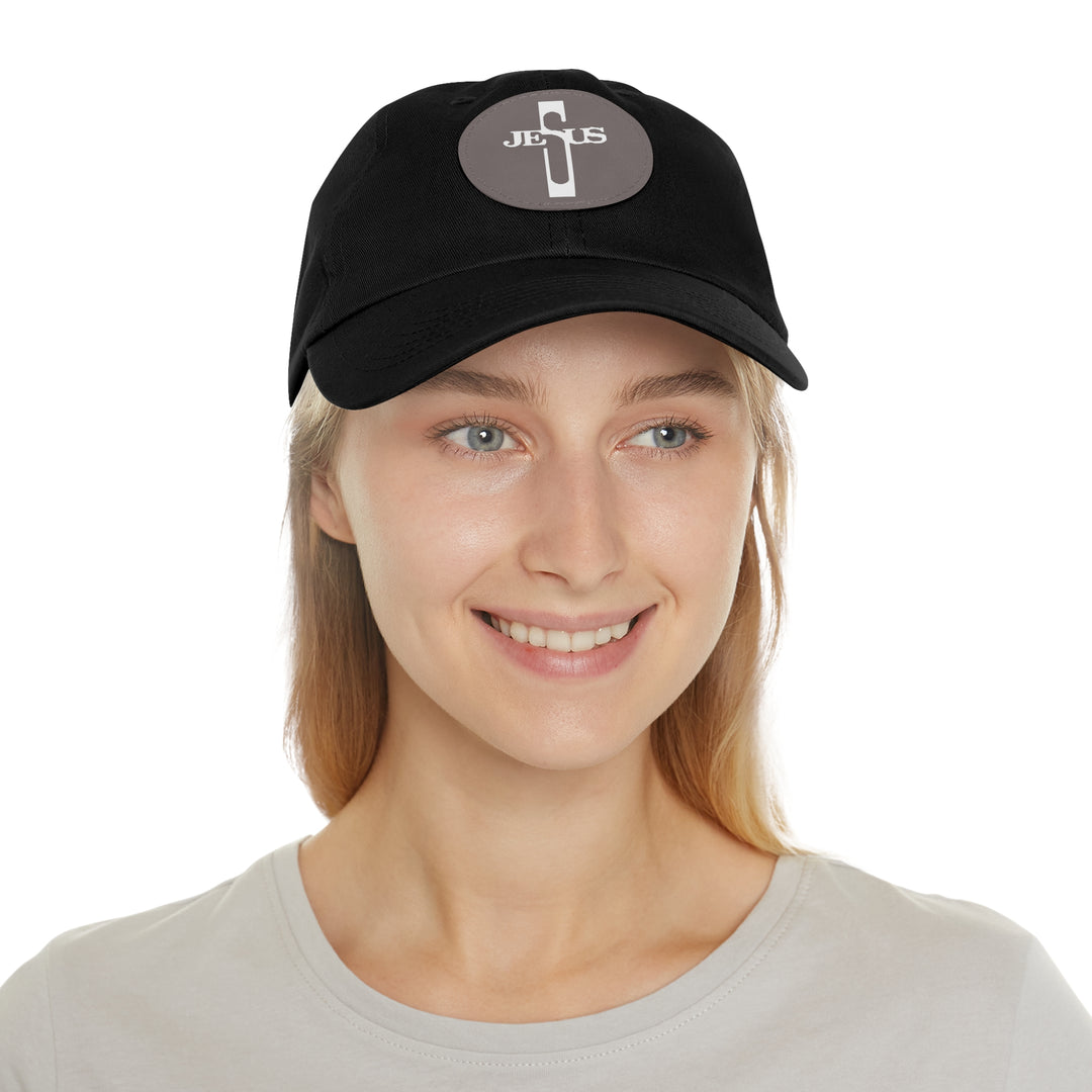 Jesus Hat with Leather Patch (Round)