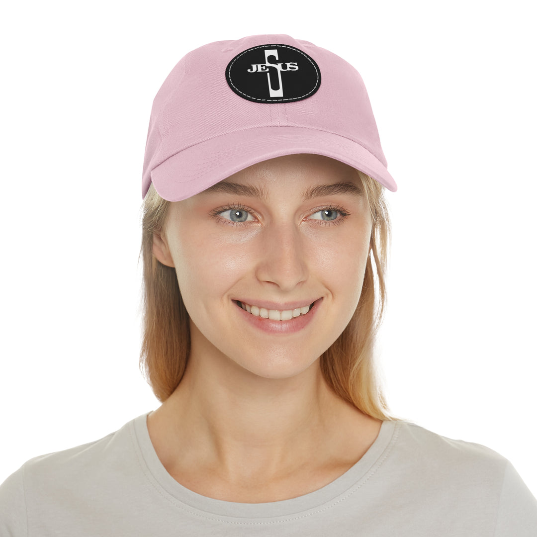 Jesus Hat with Leather Patch (Round)
