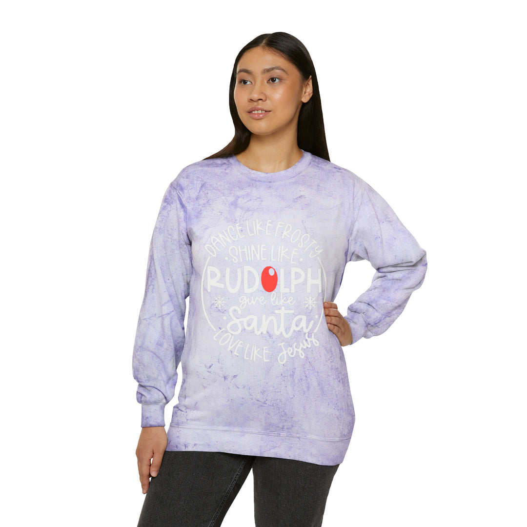 Rudolph=Unisex Color Blast Crewneck Sweatshirt