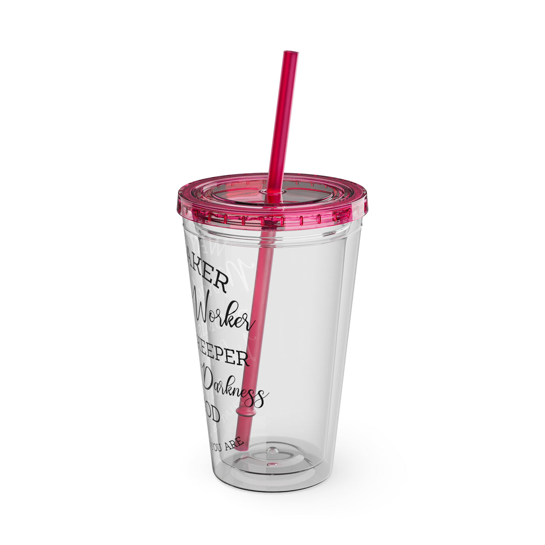 Way Maker=Sunsplash Tumbler with Straw, 16oz