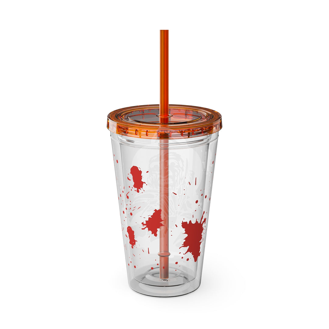 Freddy Halloween=Sunsplash Tumbler with Straw, 16oz