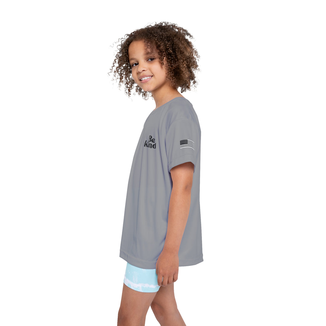 BE KIND-GREY-Kids Sports Jersey (AOP)