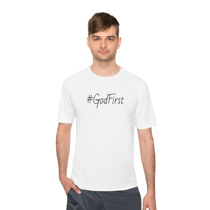 #GodFirst-Unisex Moisture Wicking Tee