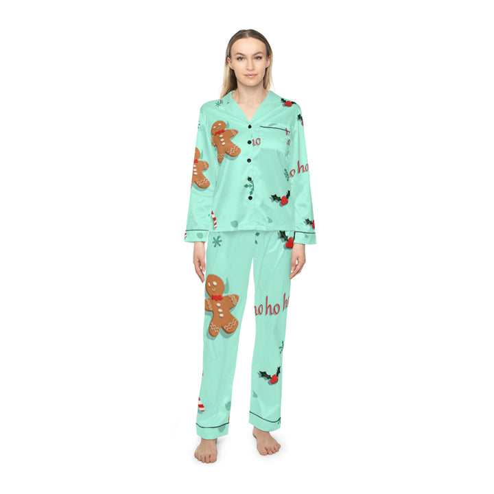 Ho Ho Ho Women's Satin Pajamas (AOP)