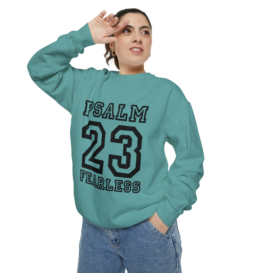 Psalm 23 Unisex Garment-Dyed Sweatshirt
