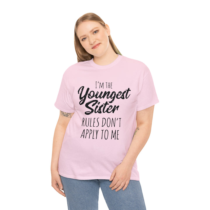 IM THE YOUNGEST=Unisex Heavy Cotton Tee