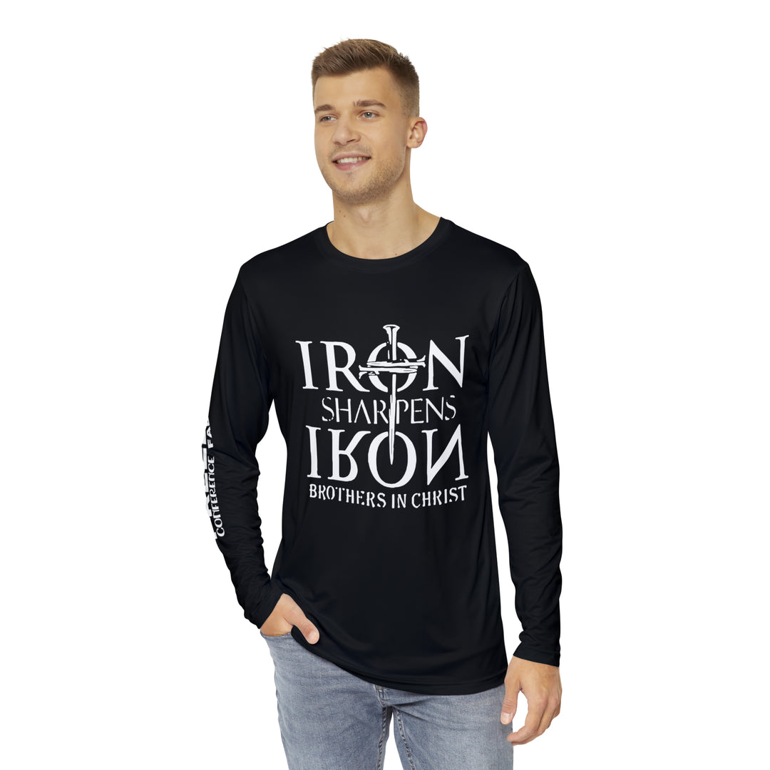 Iron Sharpens Iron Men's Long Sleeve Shirt (AOP)