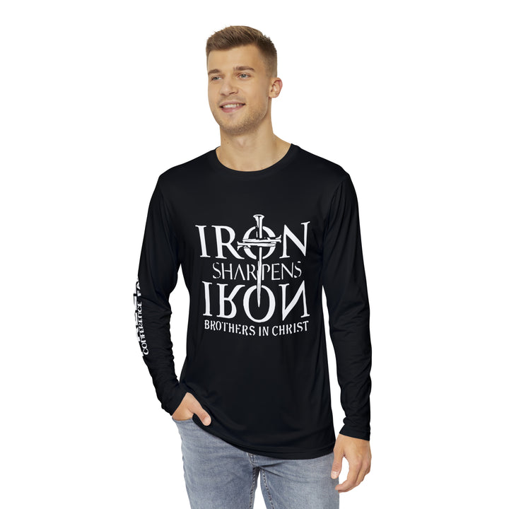 Iron Sharpens Iron Men's Long Sleeve Shirt (AOP)