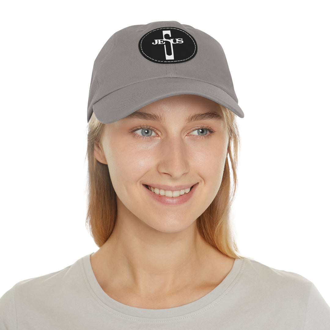Jesus Hat with Leather Patch (Round)
