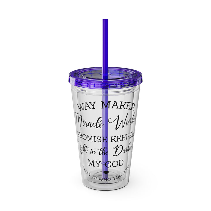 Way Maker=Sunsplash Tumbler with Straw, 16oz