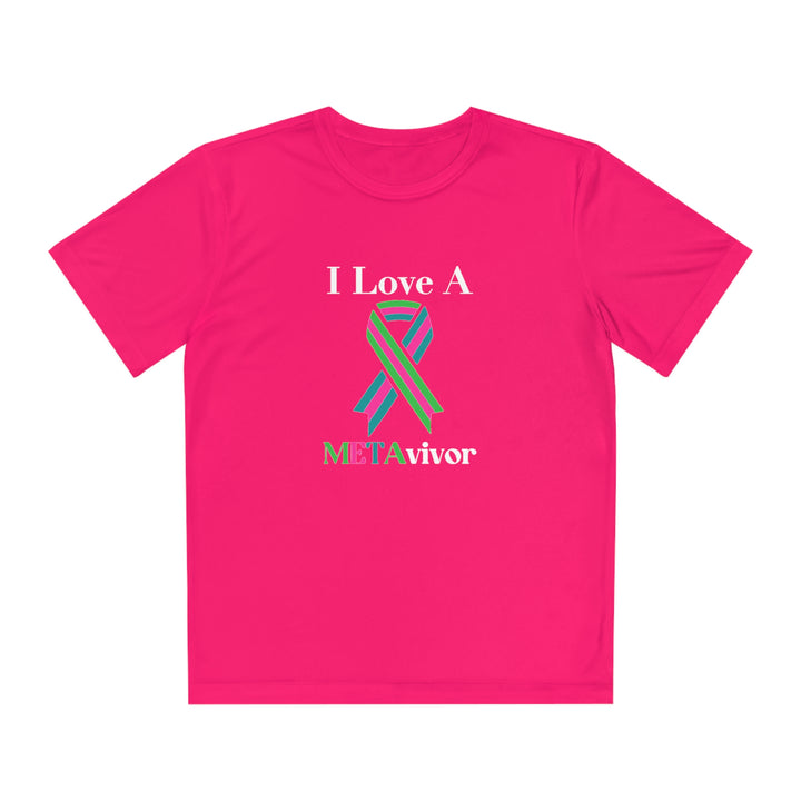 I Love A METAvivor Youth Competitor Tee