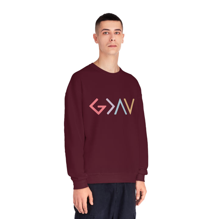 God is Greater Unisex NuBlend® Crewneck Sweatshirt