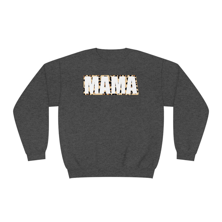 white leopard MAMA Unisex NuBlend® Crewneck Sweatshirt
