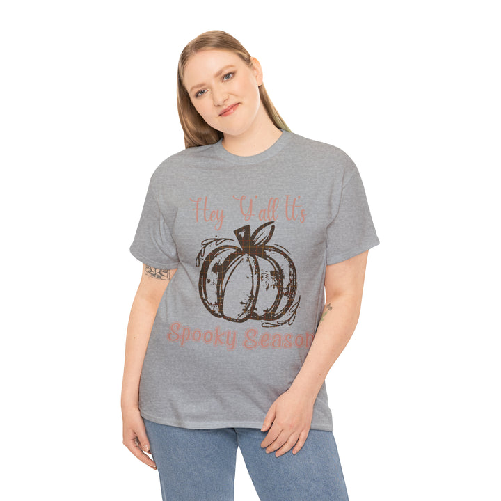Hey Yall its spooky season-Unisex Heavy Cotton Tee