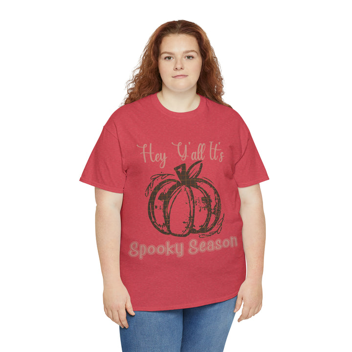 Hey Yall its spooky season-Unisex Heavy Cotton Tee