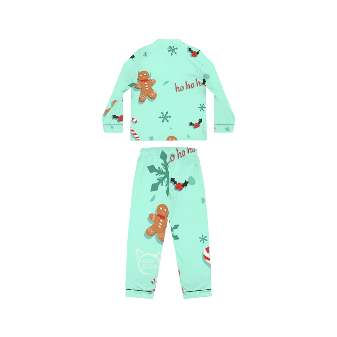 Ho Ho Ho Women's Satin Pajamas (AOP)