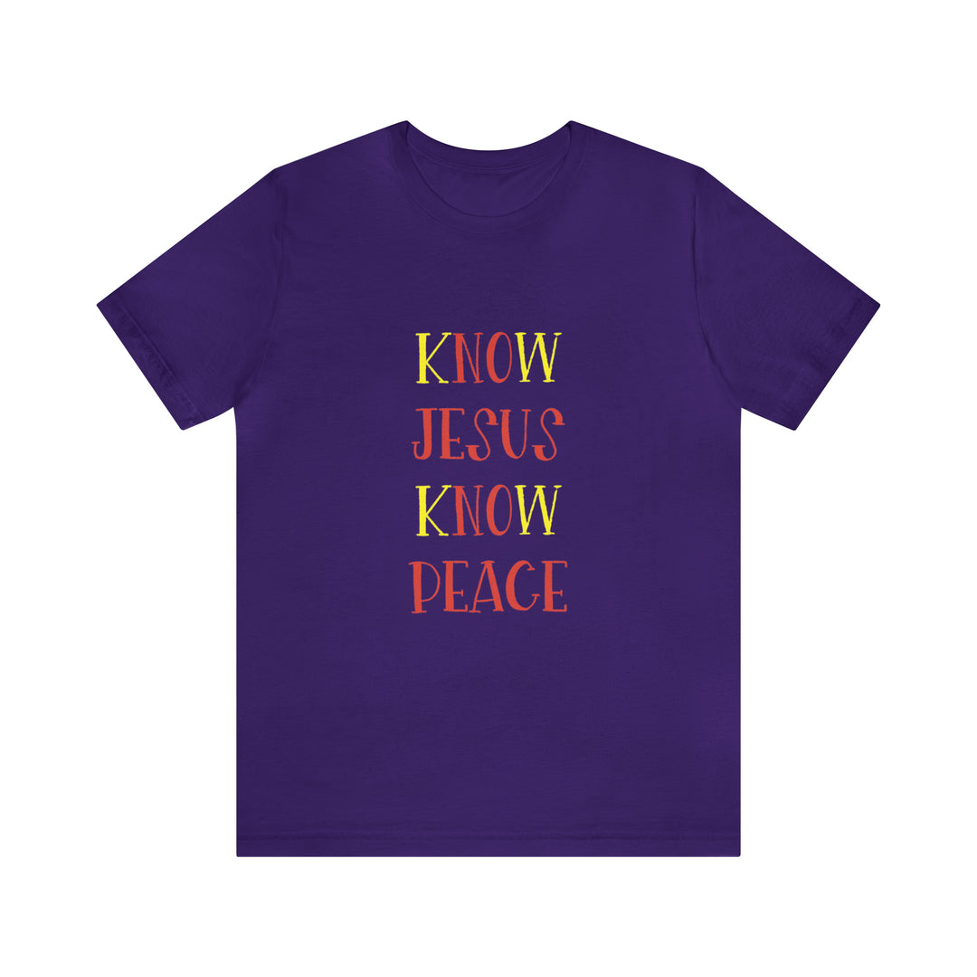 Know Jesus-Unisex Jersey Short Sleeve Tee