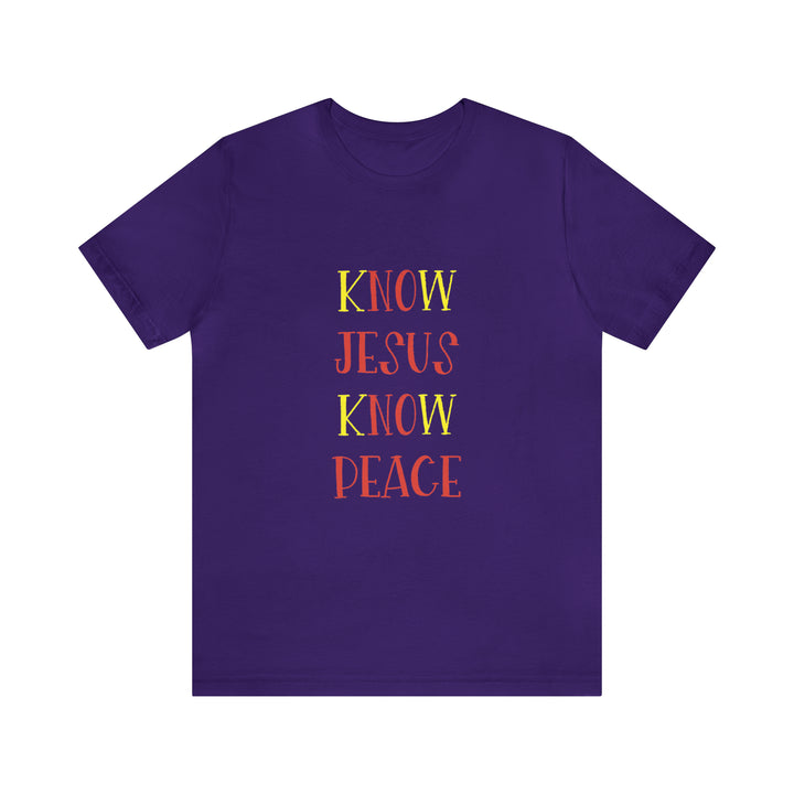 Know Jesus-Unisex Jersey Short Sleeve Tee