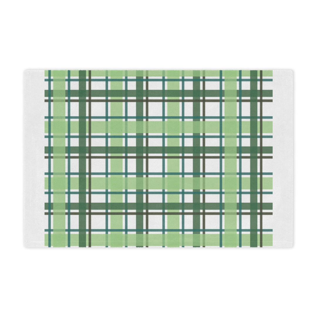 Green Plaid Minky Blanket