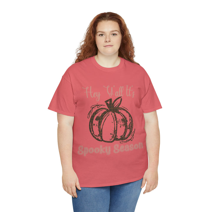 Hey Yall its spooky season-Unisex Heavy Cotton Tee